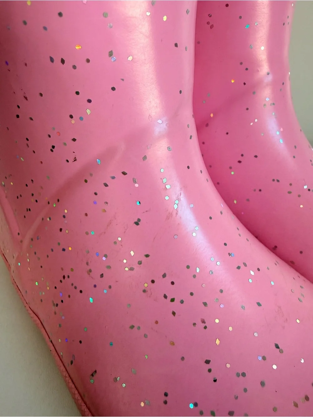 Hunter Pink Glitter Kids Waterproof Rain Boots